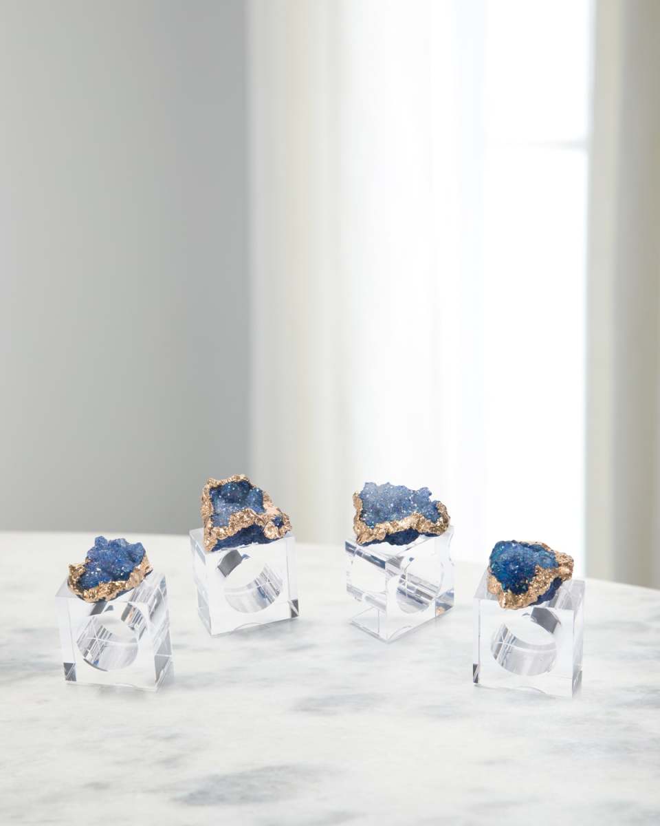 Geode Napkin Rings, Set of 4